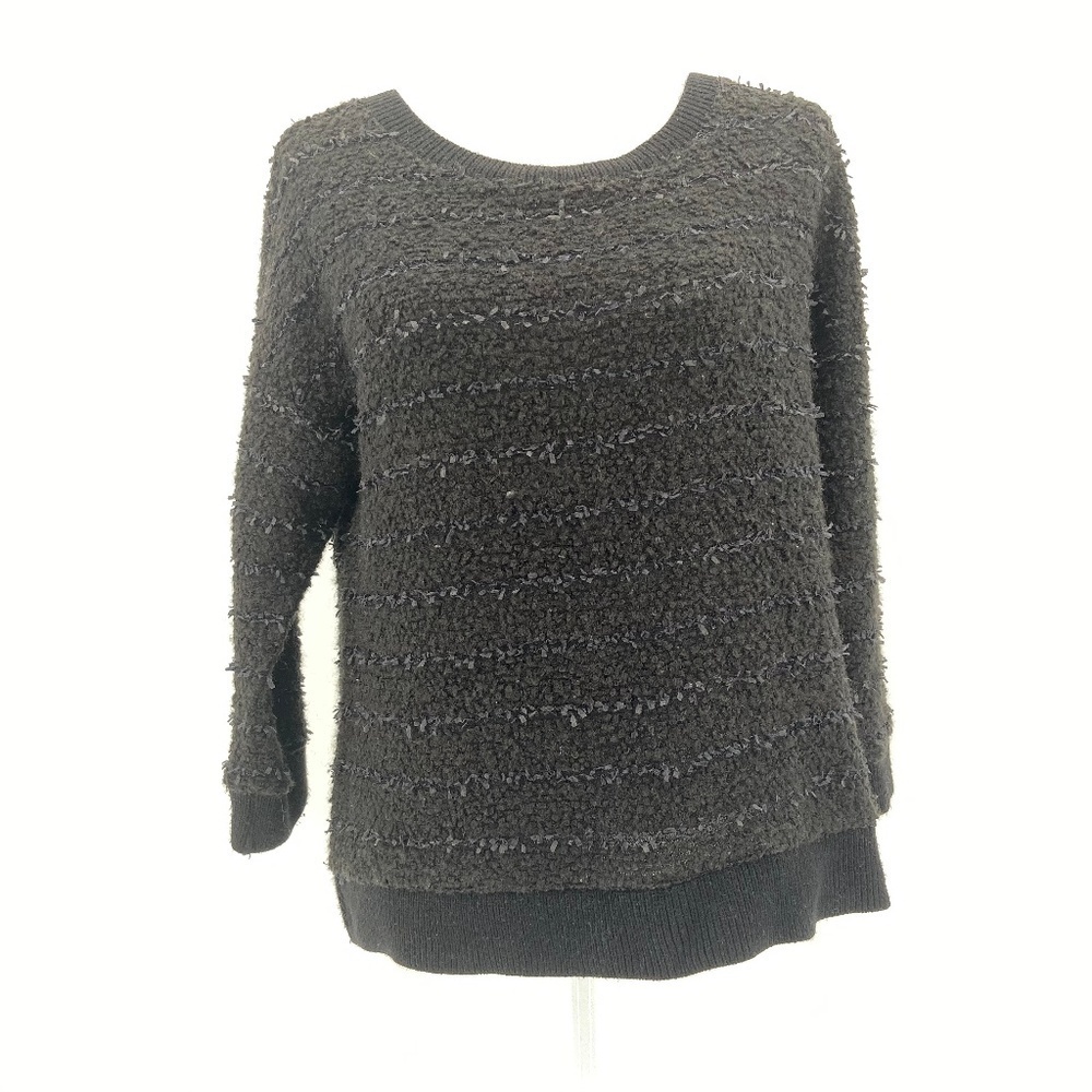 Calvin Klein Jeans Black Textured Knit Sweater
